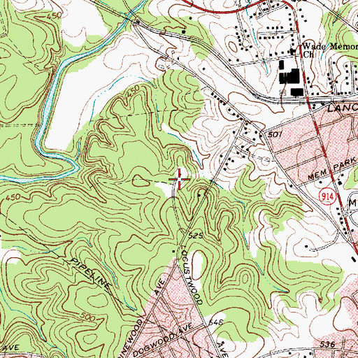 Topographic Map of Greenbriar, SC