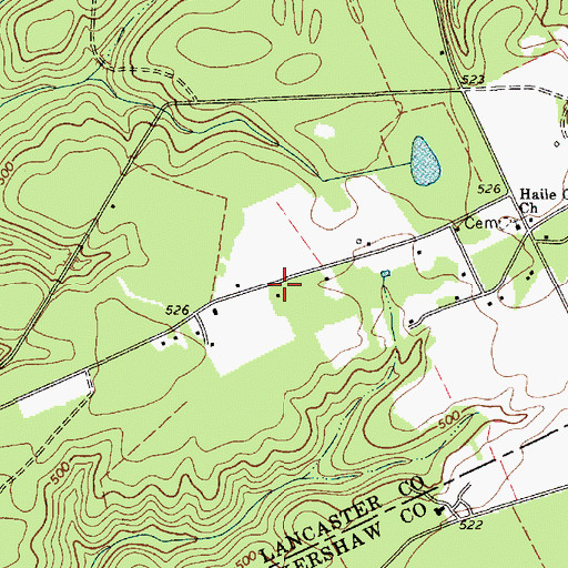Topographic Map of Haile Gold Mine School (historical), SC