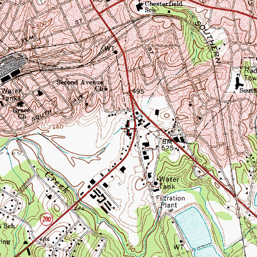 Topographic Map of Immanuel Baptist Church, SC