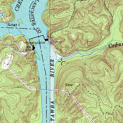Topographic Map of Kingsbury (historical), SC