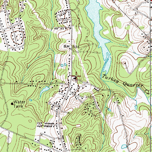 Topographic Map of Lynwood United Methodist Church, SC