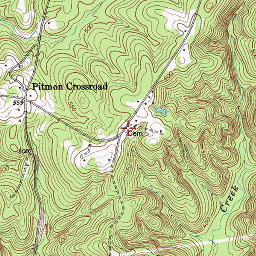 Topographic Map of Mackey Walker Cemetery, SC