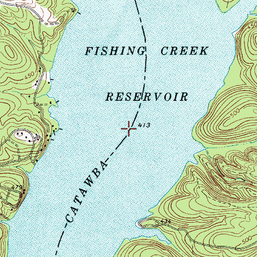 Topographic Map of McDonalds Ferry (historical), SC