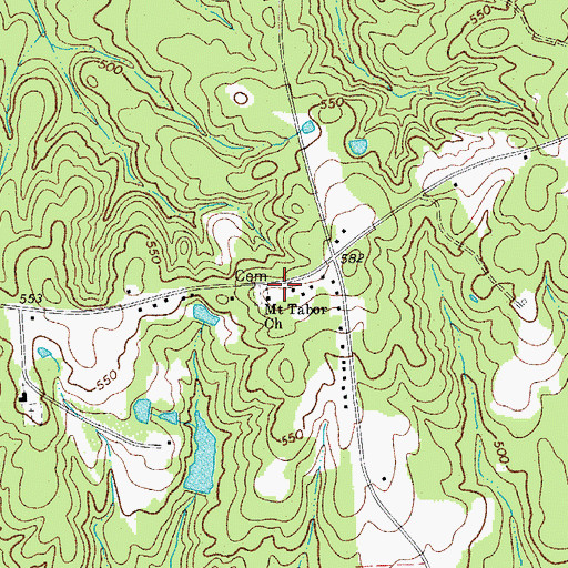 Topographic Map of Mount Tabor School (historical), SC
