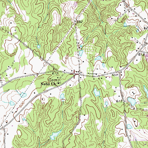 Topographic Map of Nebo School (historical), SC