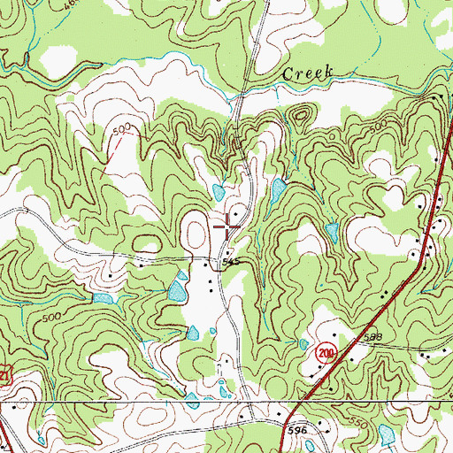 Topographic Map of North Lancaster School (historical), SC