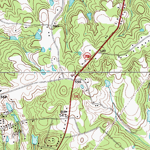 Topographic Map of North Lancaster School (historical), SC