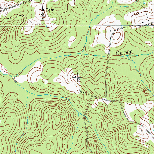 Topographic Map of Oak Ridge School (historical), SC