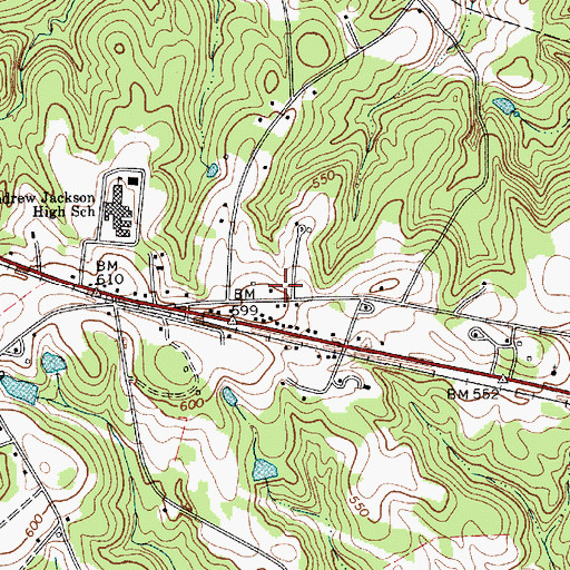 Topographic Map of Pleasant Valley Church (historical), SC