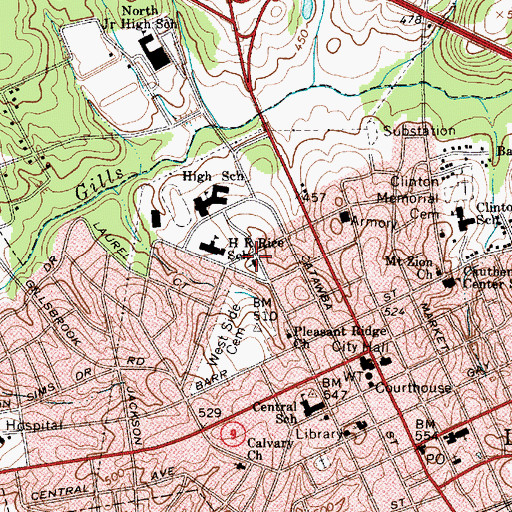 Topographic Map of Reformation Lutheran Church, SC