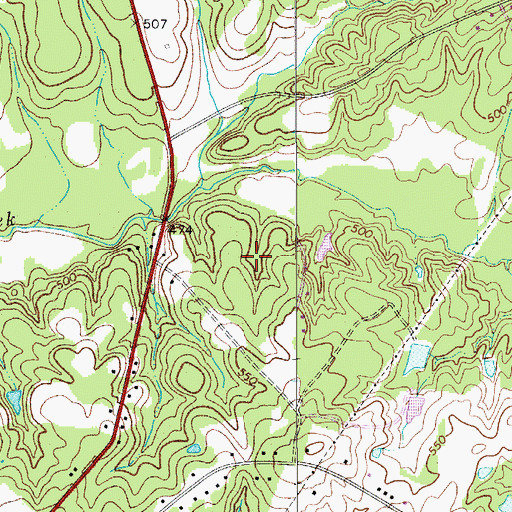 Topographic Map of Robinwood Estates, SC