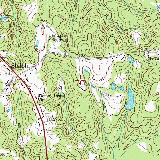 Topographic Map of Shiloh Associate Reformed Presbyterian Church, SC
