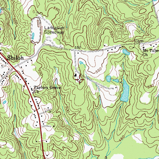 Topographic Map of Shiloh Cemetery, SC