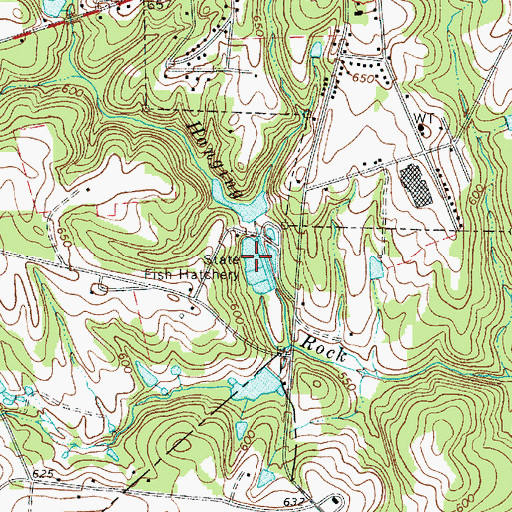 Topographic Map of Springs-Stevens State Fish Hatchery, SC