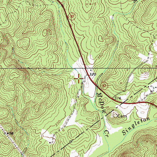 Topographic Map of Summerville - Cunningham Cemetery, SC