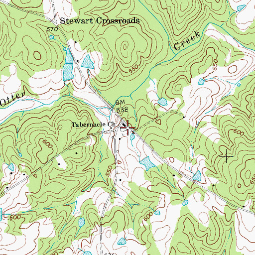 Topographic Map of Tabernacle Cemetery, SC