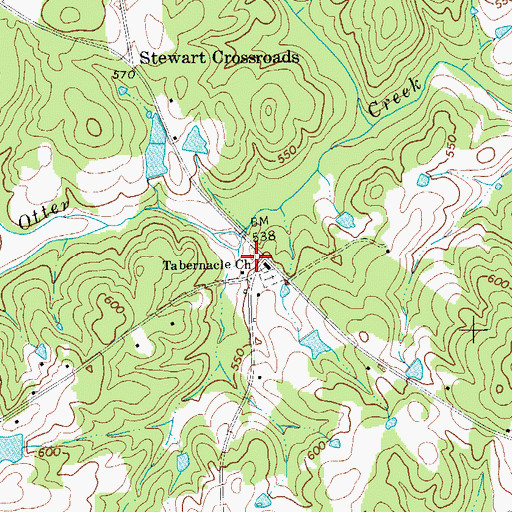 Topographic Map of Tabernacle School (historical), SC