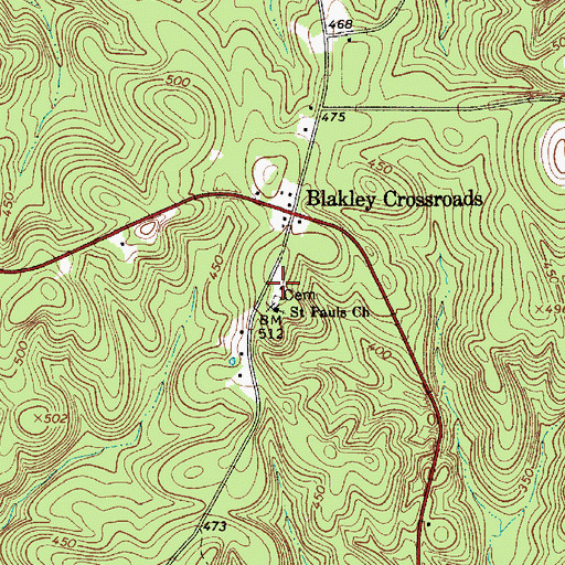Topographic Map of Tank School (historical), SC