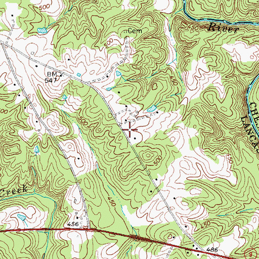 Topographic Map of Tradesville School (historical), SC