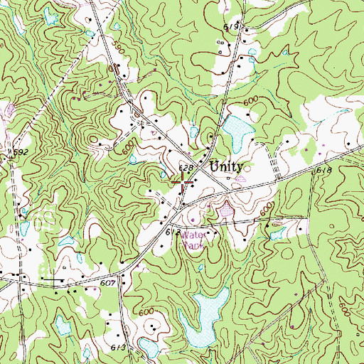 Topographic Map of Unity School (historical), SC