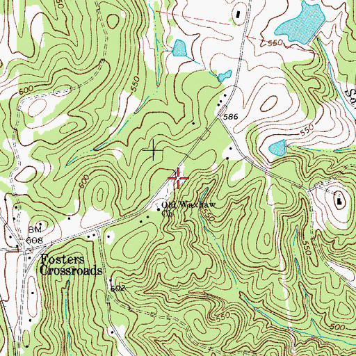 Topographic Map of Waxhaw Cemetery, SC