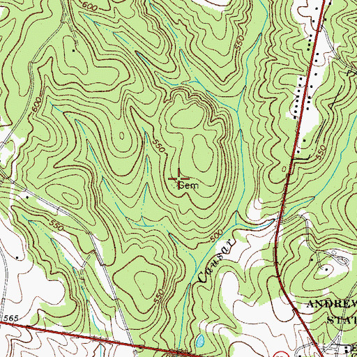 Topographic Map of Wrens Cemetery, SC