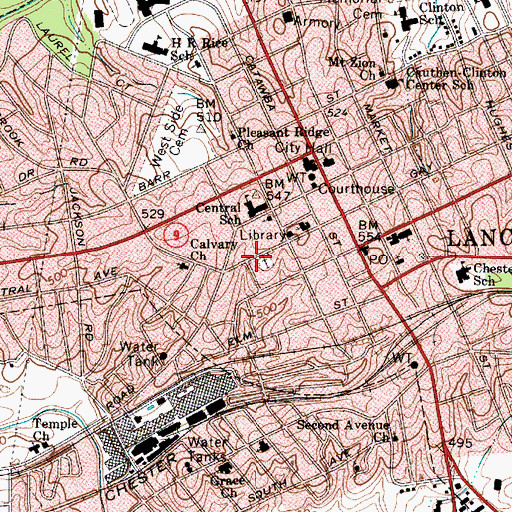 Topographic Map of Zion African Methodist Episcopal Church (historical), SC