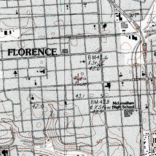 Topographic Map of Chase Park, SC