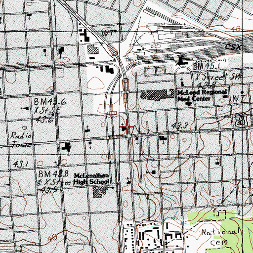 Topographic Map of Greater Zion First African Baptist Apostolic Church, SC