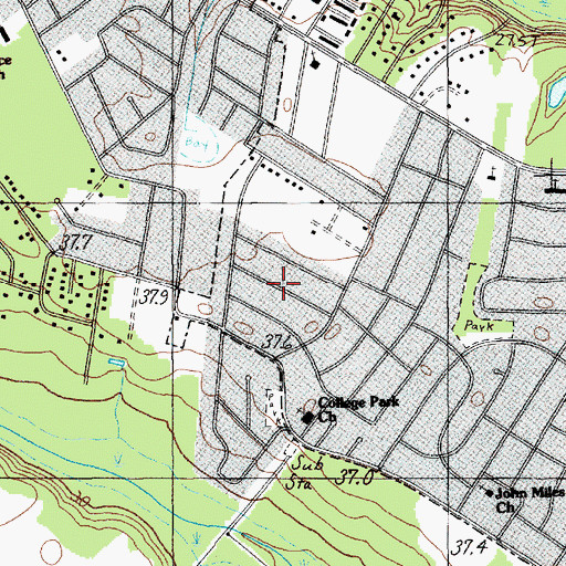Topographic Map of College Park, SC