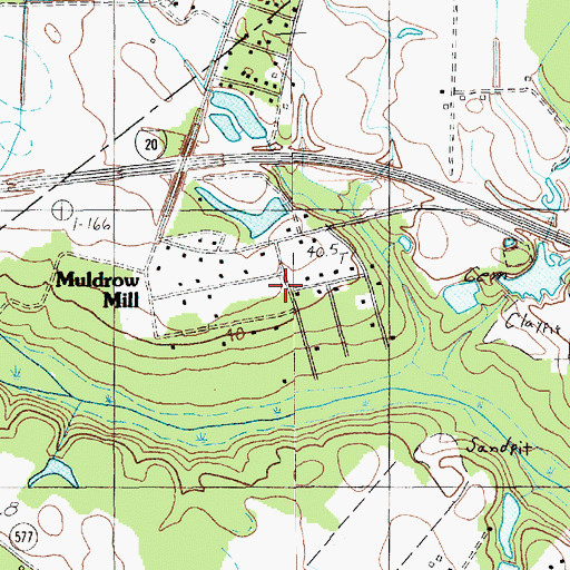 Topographic Map of Colonial Heights, SC