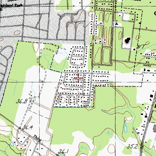 Topographic Map of Crownland Estates, SC