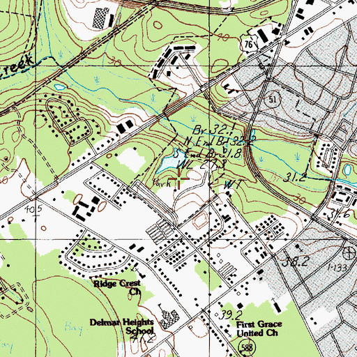 Topographic Map of David H McLeod Park, SC
