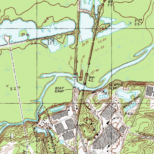 Topographic Map of Duboses Ferry (historical), SC
