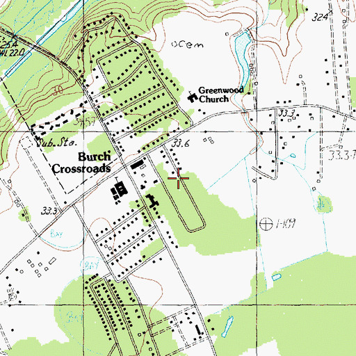 Topographic Map of East View Estates, SC