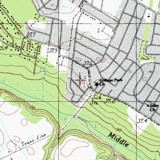 Topographic Map of Enchanted Meadows, SC