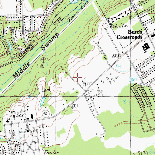 Topographic Map of Fenwick Grove, SC