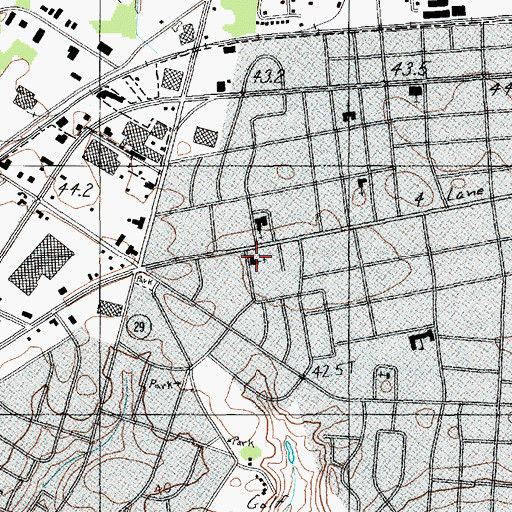 Topographic Map of First Assembly of God Church, SC