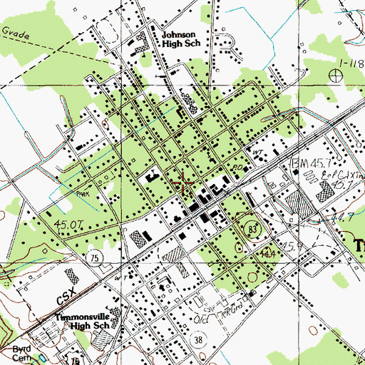 Topographic Map of First Baptist Church, SC