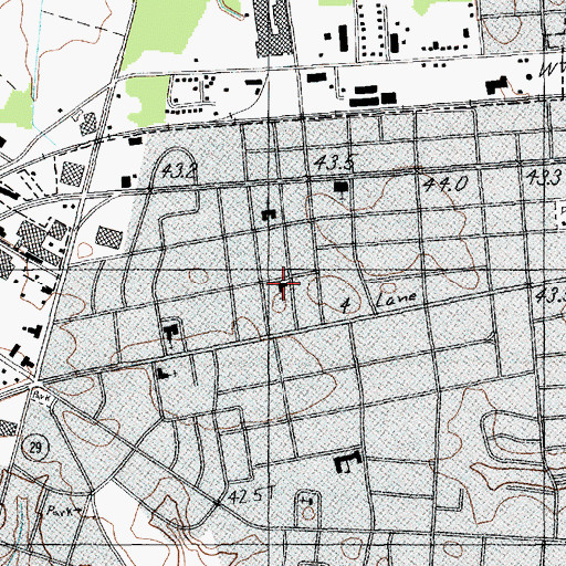 Topographic Map of First Church of the Nazarene, SC