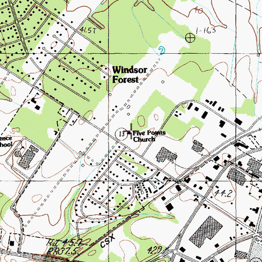 Topographic Map of Hoffmeyer Road Baptist Church, SC