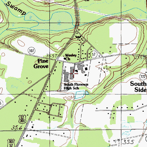 Topographic Map of Florence Career Center, SC