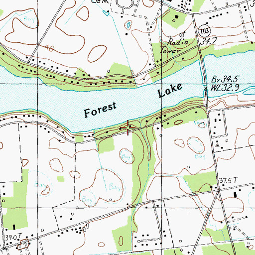 Topographic Map of Forest Lake South, SC