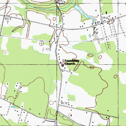 Topographic Map of Friendship Church, SC