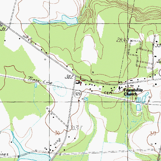 Topographic Map of Friendship School (historical), SC