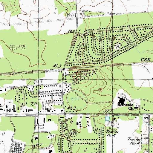 Topographic Map of Glendale, SC