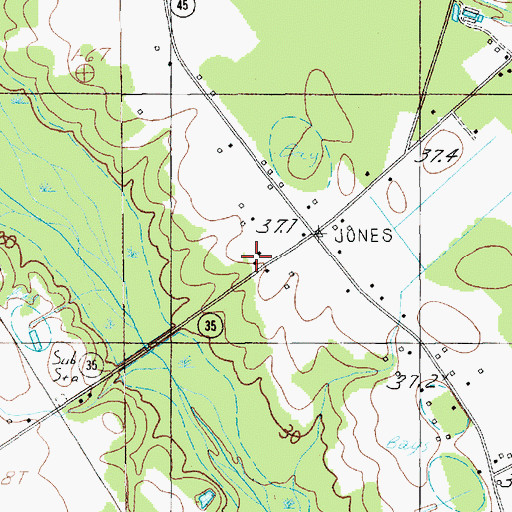 Topographic Map of Glenwood School (historical), SC
