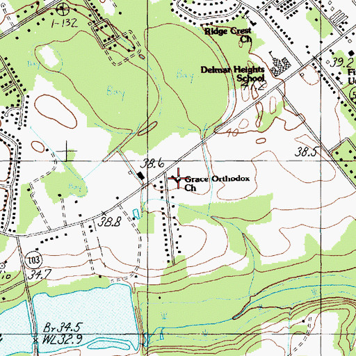 Topographic Map of Greek Orthodox Church of Transfiguration, SC