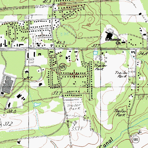 Topographic Map of Greenbriar, SC
