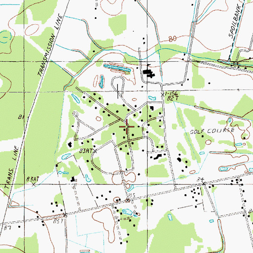 Topographic Map of Greenbriar Estates, SC